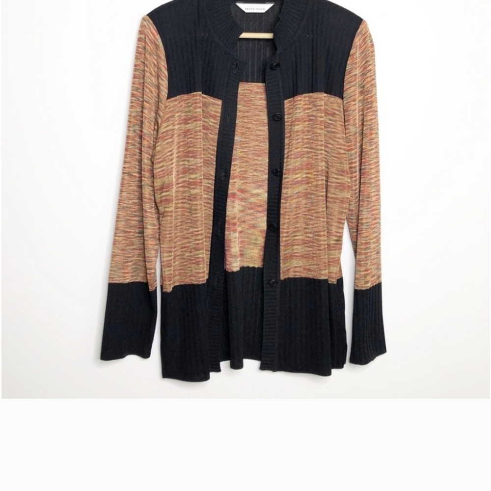 Exclusively Misook Black Knit Cardigan
